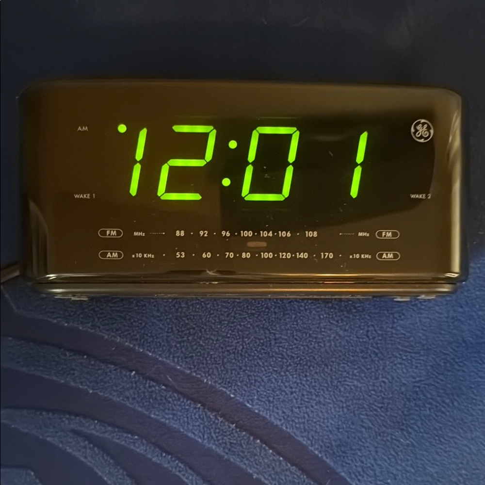 GE Digital Alarm Clock with Green Display